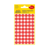 Kép 2/2 - 12*12 mm-es Avery Zweckform öntapadó íves etikett címke, piros színű (5 ív/doboz), normál ragasztóval