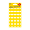 Kép 2/2 - 18*18 mm-es Avery Zweckform öntapadó íves etikett címke, sárga színű (4 ív/doboz), visszaszedhető ragasztóval