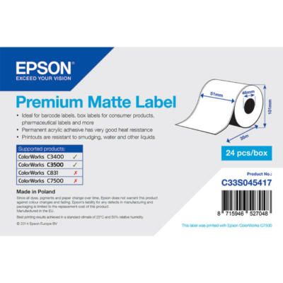 Epson etikett címke C33S045417