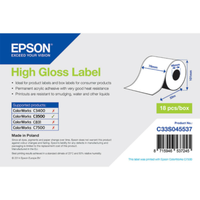 Epson etikett címke C33S045537
