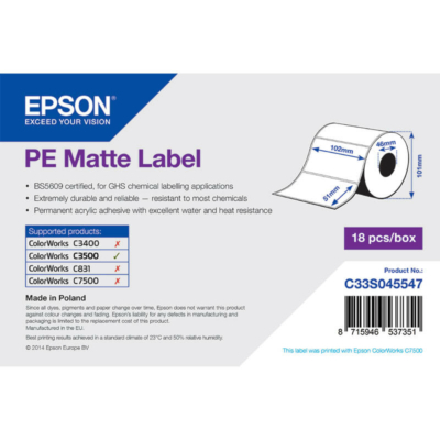 Epson etikett címke C33S045547