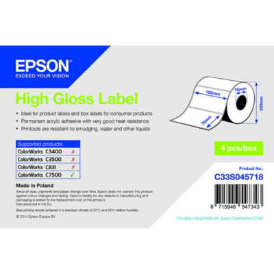 Epson etikett címke C33S045718