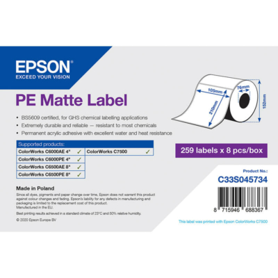 Epson etikett címke C33S045734