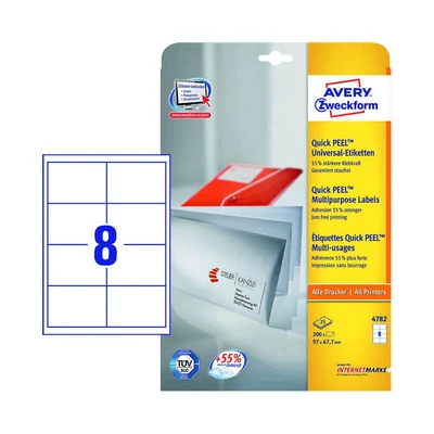 Avery Zweckform öntapadó íves etikett címke 4782