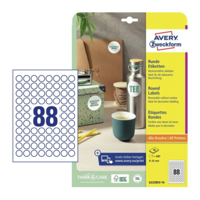 Avery Zweckform 6222REV-10 íves etikett címke