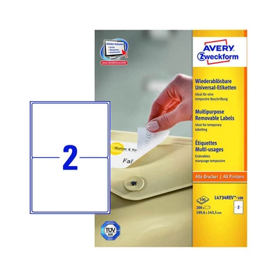 Avery Zweckform öntapadó íves etikett címke L4734REV-100