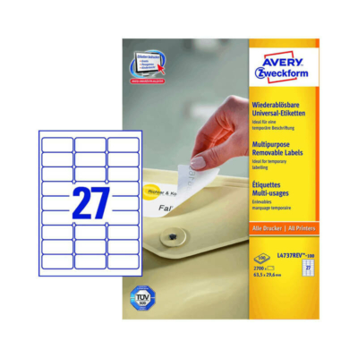 Avery Zweckform öntapadó íves etikett címke L4737REV-100