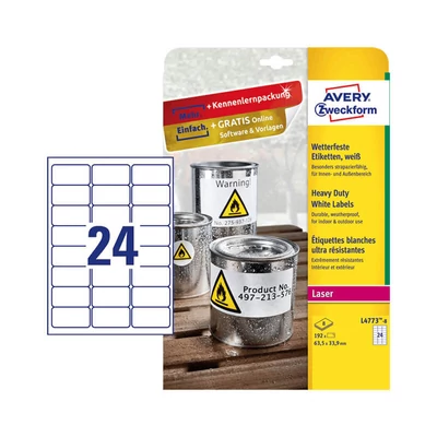 Avery Zweckform öntapadó íves etikett címke L4773-20