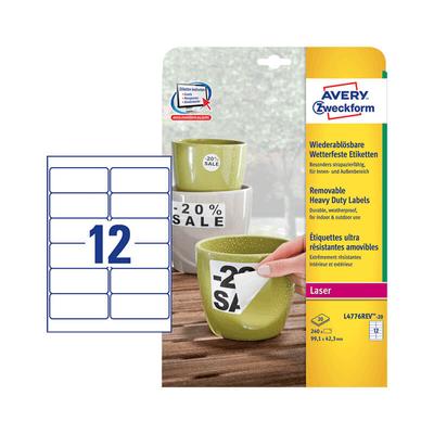 Avery Zweckform öntapadó íves etikett címke L4776REV-20