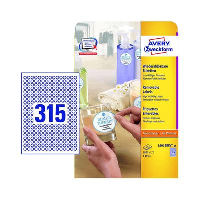 Avery Zweckform öntapadó íves etikett címke L6019REV-25