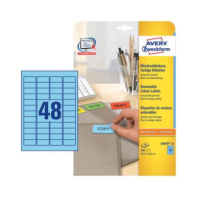 Avery Zweckform öntapadó íves etikett címke L6039-20