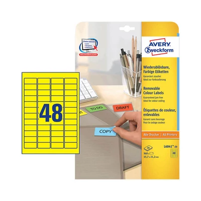 Avery Zweckform öntapadó íves etikett címke L6041-20