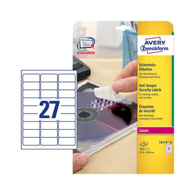 Avery Zweckform öntapadó íves etikett címke L6114-20