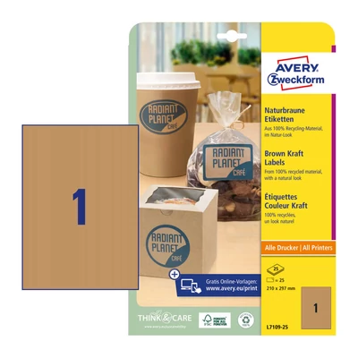 Avery Zweckform L7109-25 íves etikett címke