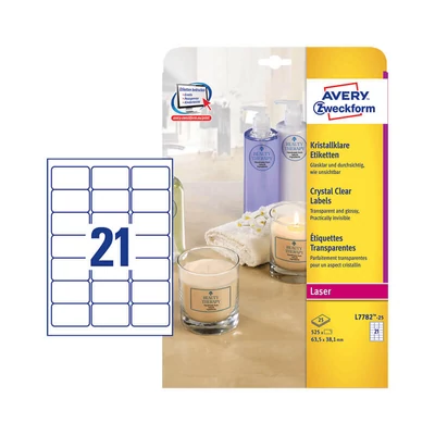 Avery Zweckform öntapadó íves etikett címke L7782-25
