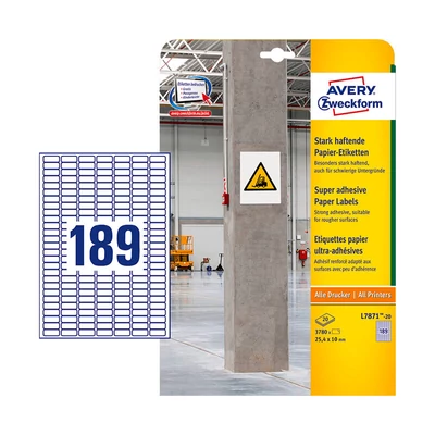 Avery Zweckform öntapadó íves etikett címke L7871-20