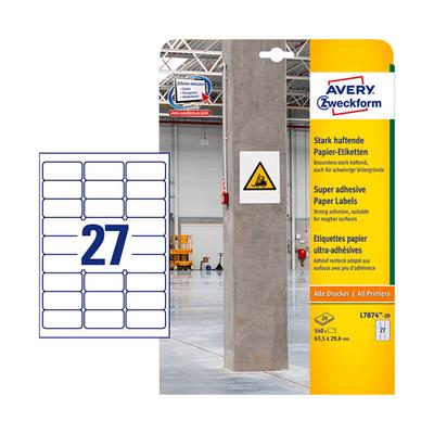 Avery Zweckform öntapadó íves etikett címke L7874-20