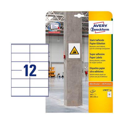 Avery Zweckform öntapadó íves etikett címke L7875-20