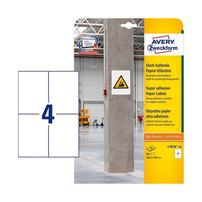 Avery Zweckform öntapadó íves etikett címke L7876-20