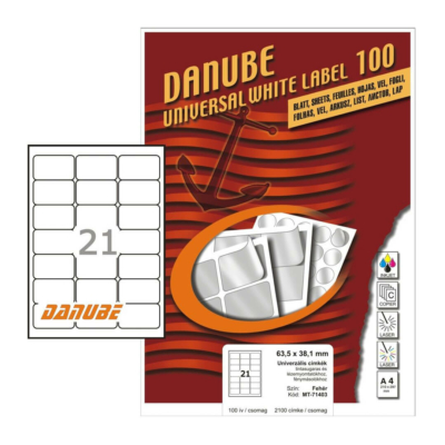 Danube öntapadó íves etikett címke MT-71403