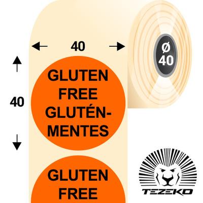 Gluténmentes ételallergén etikett címke, [SKU]