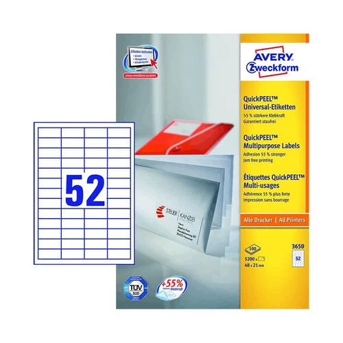 Avery Zweckform öntapadó íves etikett címke 3650
