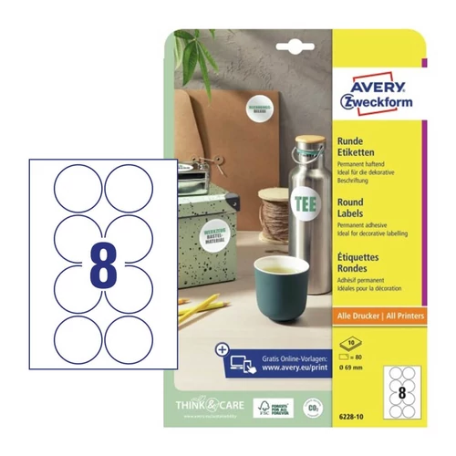 Avery Zweckform 6228-10 íves etikett címke