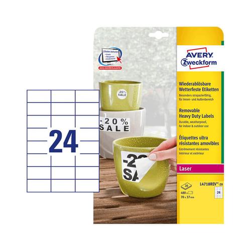 Avery Zweckform öntapadó íves etikett címke L4718REV-20