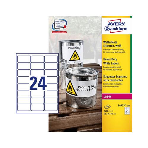 Avery Zweckform öntapadó íves etikett címke L4773-100