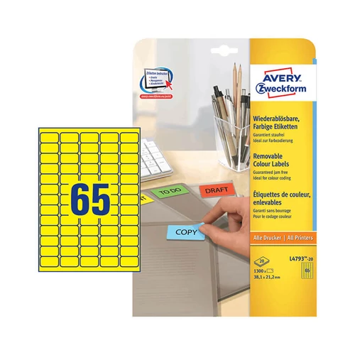 Avery Zweckform öntapadó íves etikett címke L4793-20
