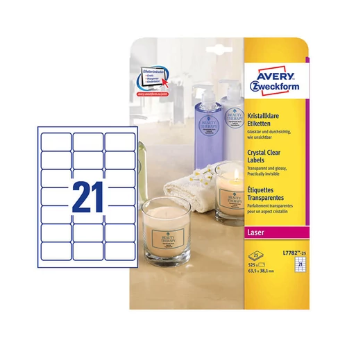 Avery Zweckform öntapadó íves etikett címke L7782-25