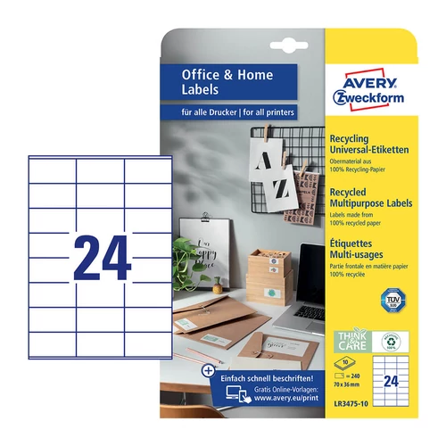 Avery Zweckform LR3475-10 íves etikett címke