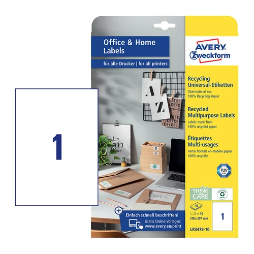 Avery Zweckform LR3478-10 íves etikett címke