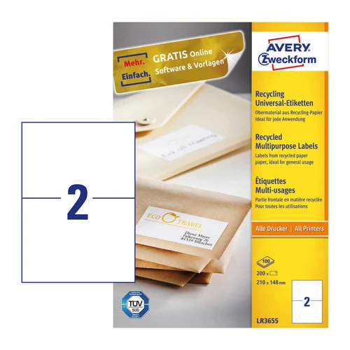 Avery Zweckform LR3655 íves etikett címke