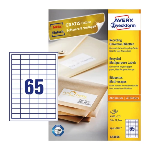 Avery Zweckform LR3666 íves etikett címke