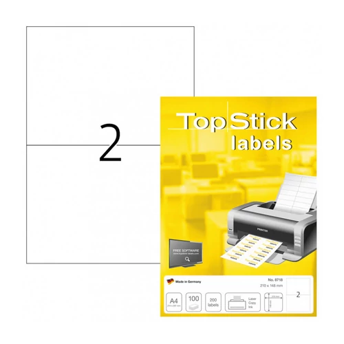 TopStick öntapadó íves etikett címke TopStick-8718