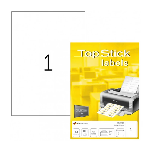 TopStick öntapadó íves etikett címke TopStick-8720