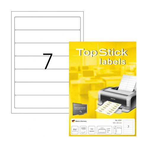 TopStick öntapadó íves etikett címke TopStick-8721