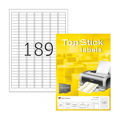 TopStick öntapadó íves etikett címke TopStick-8780