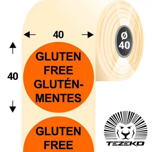 Gluténmentes ételallergén etikett címke, [SKU]