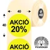 40 mm-es kör, papír címke, fluo sárga színű, Akció 20% felirattal (1000 címke/tekercs)